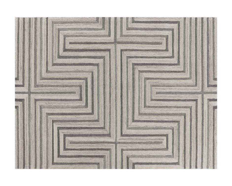 OSLOW HAND-TUFTED RUG - BEIGE / GREY - 9' X 12' by Sunpan