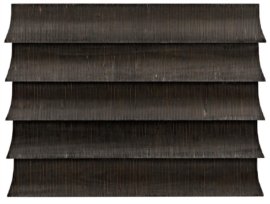 Ava Mahogany Dresser in Hand-Rubbed Black with Light Brown Highlights by Noir Furniture