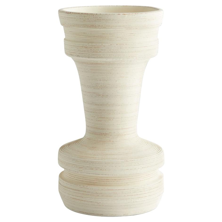 Taras Vase | White-Medium by Cyan Design