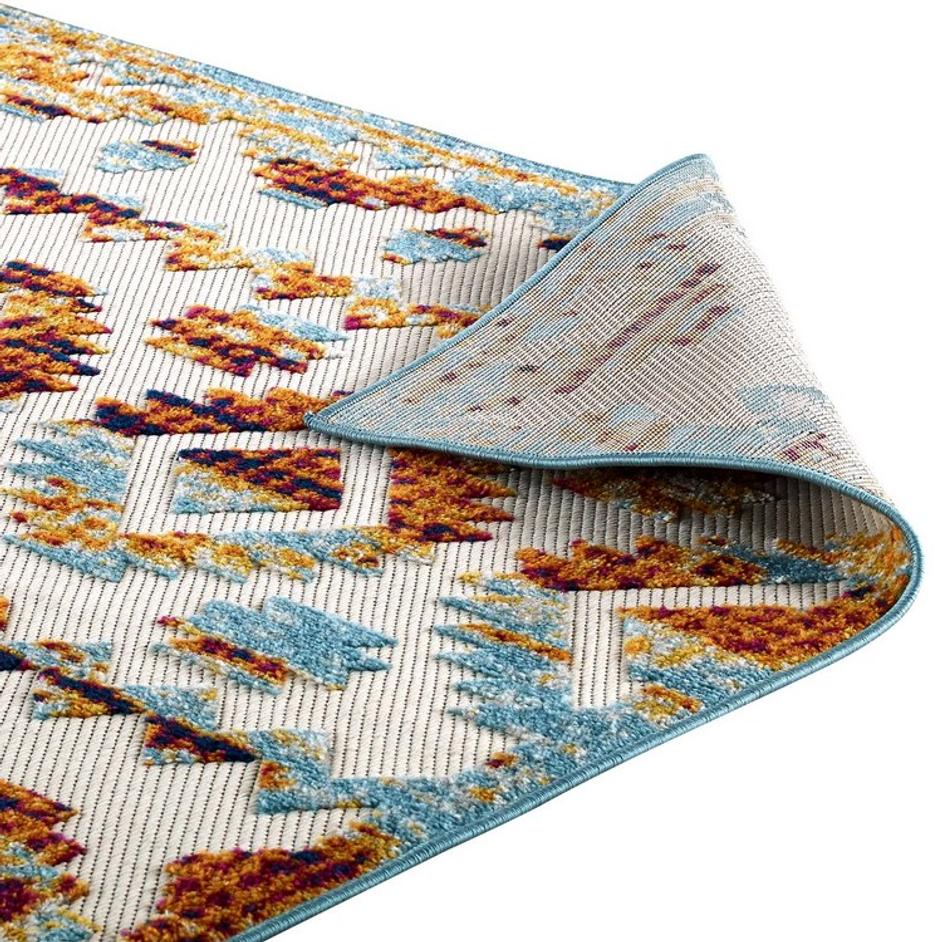 Burket Takara Abstract Diamond Moroccan Trellis 8X10 Indoor And Outdoor Area Rug In Multicolored by Modway Furniture