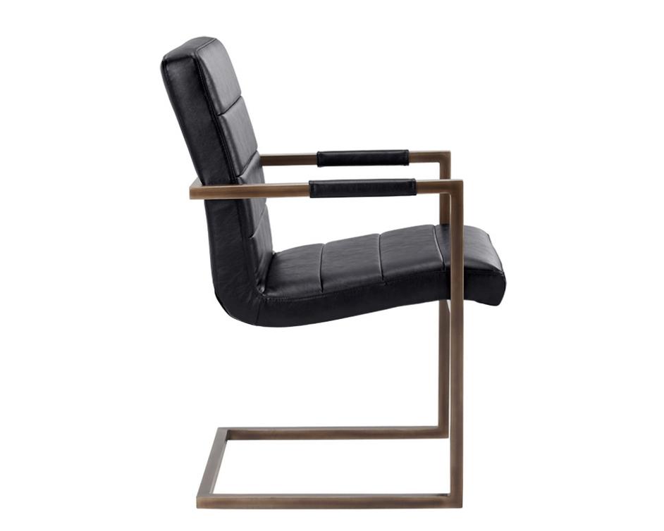 JAFAR ARMCHAIR - VINTAGE BLACK by Sunpan