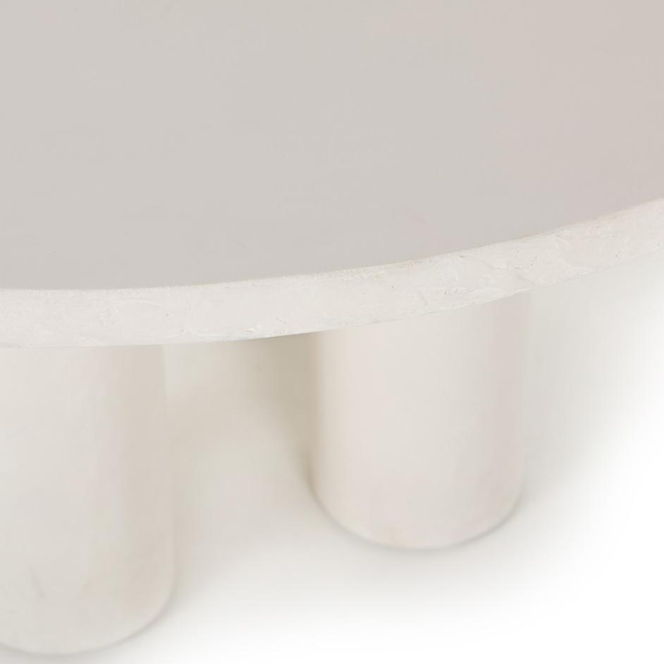 Parra Dining Table In Plaster Molded Concrete by FOUR HANDS