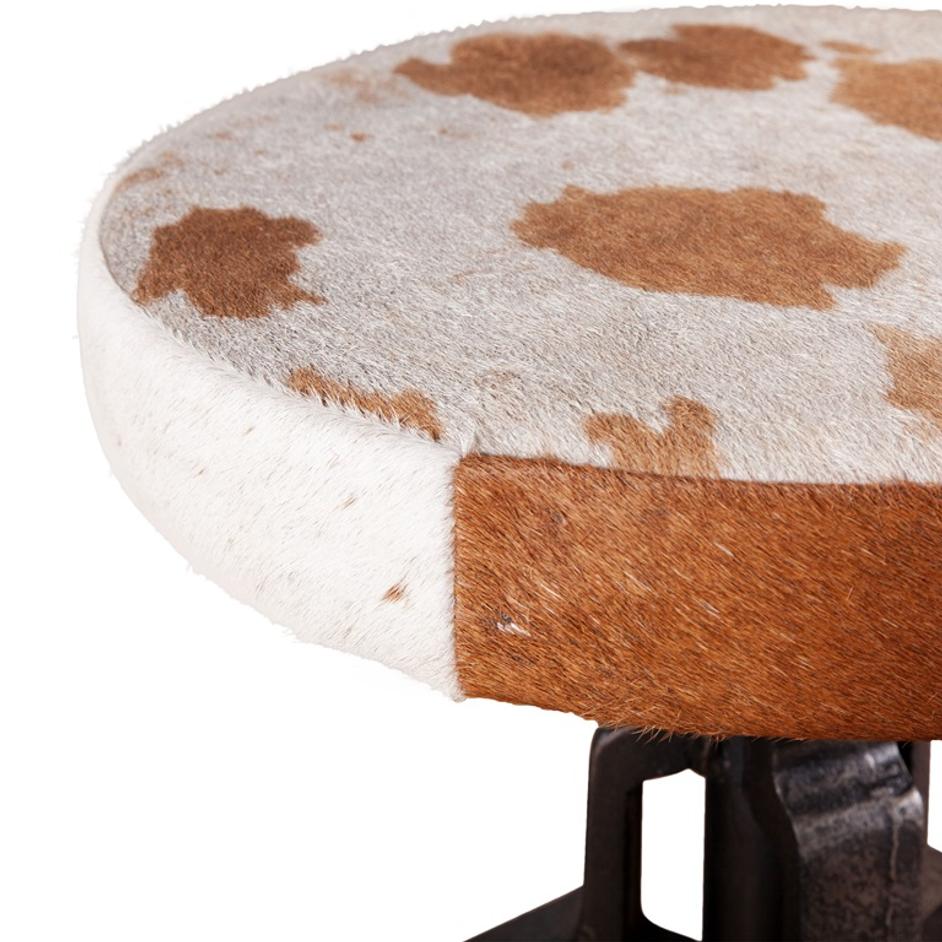 Wellington Adjusting Stool, Cowhide by Home Trends & Design
