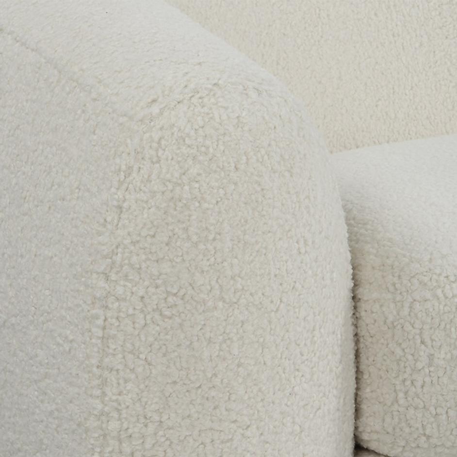 Capra Art Deco White Sofa by Uttermost