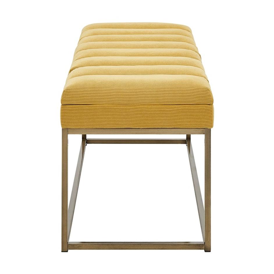Darius Fabric Bench In Montello Yellow by New Pacific Direct