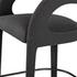 Hawkins Stool In Fiqa Boucle Charcoal In Counter by FOUR HANDS