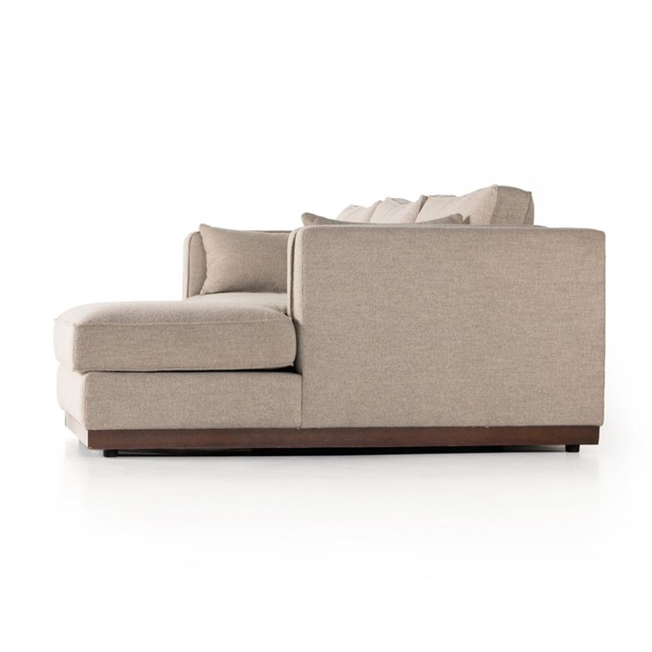 Lawrence 2-Piece Sectional W/ Chaise - Nova Taupe by Four Hands