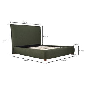 LUZON KING BED TALL HEADBOARD DEEP FOREST by Moes Home