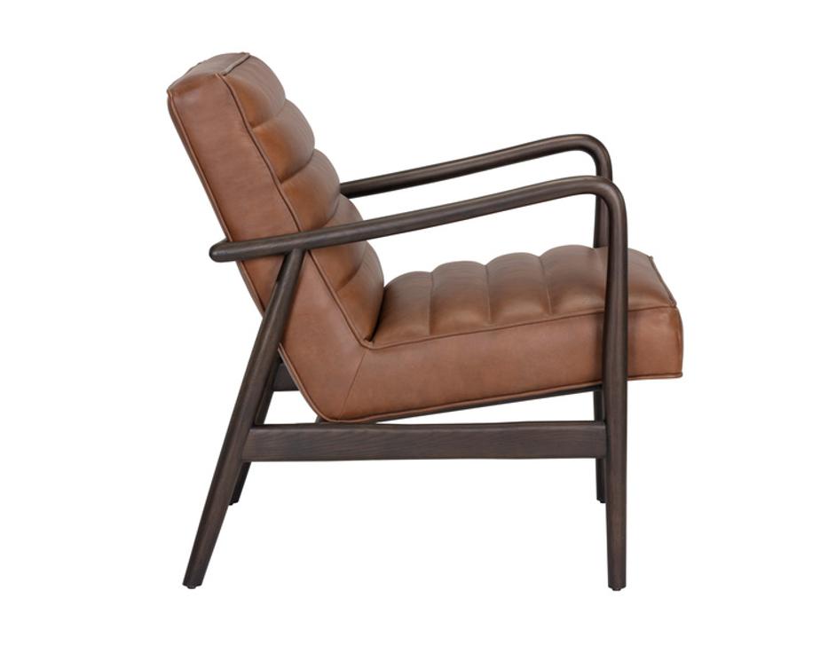 LYRIC LOUNGE CHAIR - VINTAGE CARAMEL LEATHER by Sunpan