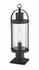 Roundhouse 1 Light Outdoor Pier Mounted Fixture in Black Finish by Z-Lite