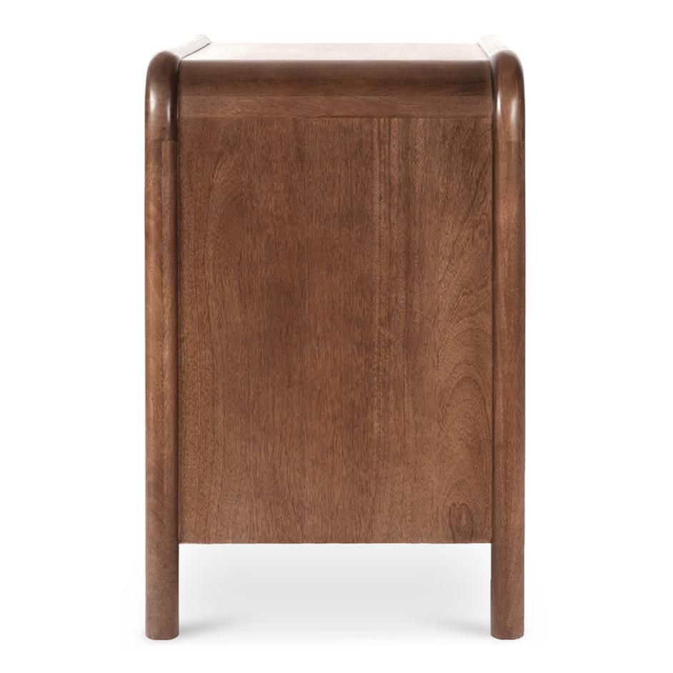 Rye 3 Drawer Nightstand Warm Brown by Moes Home