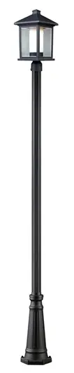 Mesa Outdoor Post Light in Black Finish by Z-Lite