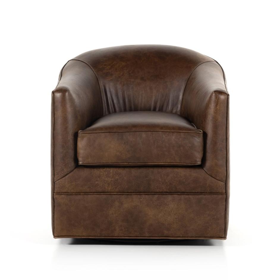Quinton Swivel Chair - Arvada Cigar by Four Hands