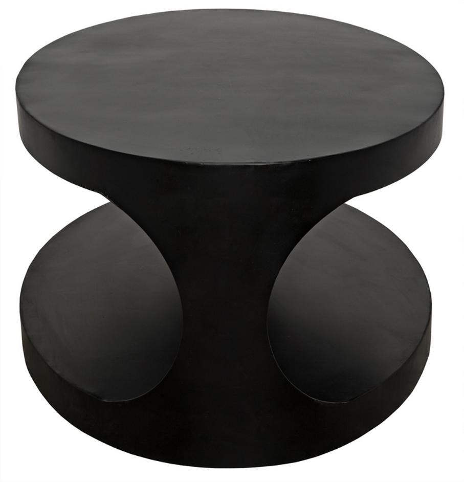 Eclipse Oval Coffee Table, Black Steel by Noir Furniture
