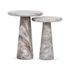 Huxley Marble Round Accent Table - 18" by Classic Home