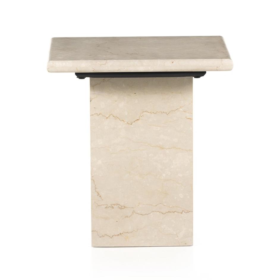 Arum End Table - Cream Marble by Four Hands