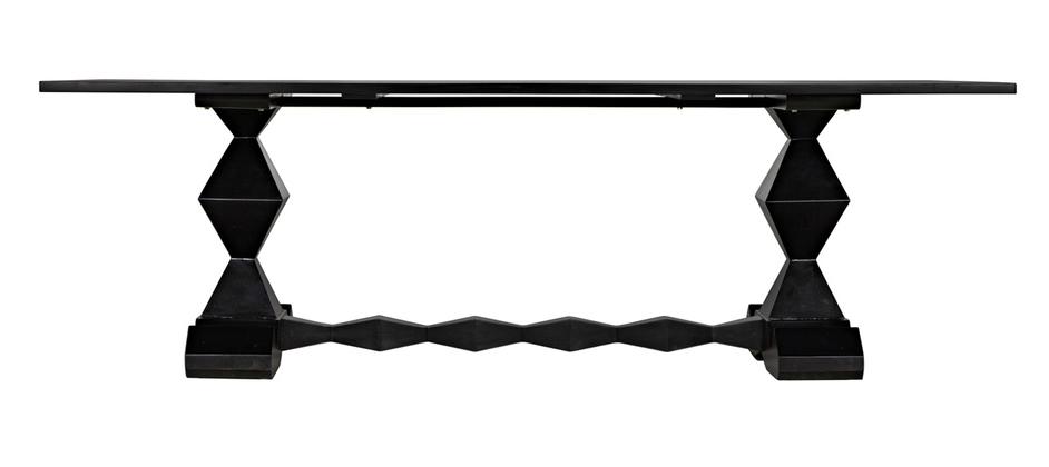 Madeira Dining Table, Hand Rubbed Black by Noir Furniture