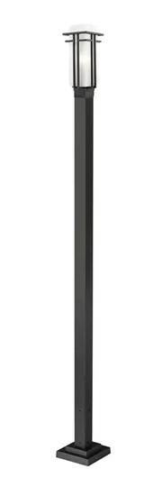 Abbey Outdoor Post Light in Black Finish by Z-Lite