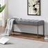 Darius Fabric Bench In Montello Gray by New Pacific Direct