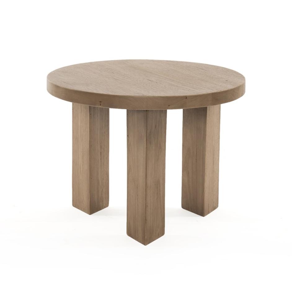 Mesa End Table In Light Brushed Parawood by FOUR HANDS