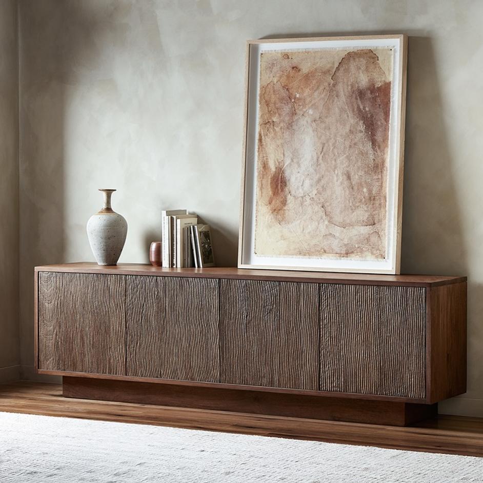 Gilmore Media Console in Aged Mango by FOUR HANDS