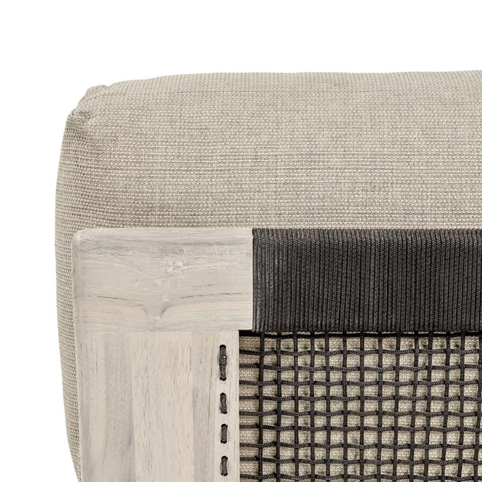 Livia Teak Outdoor Armless Chair Taupe by Classic Home