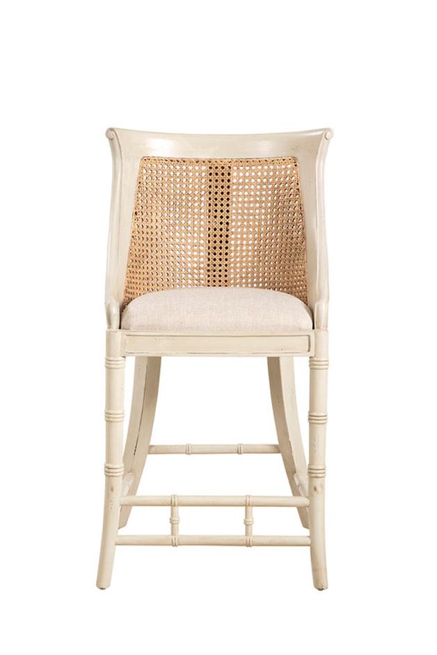 Cream Spoonback Counter Stool by Furniture Classics