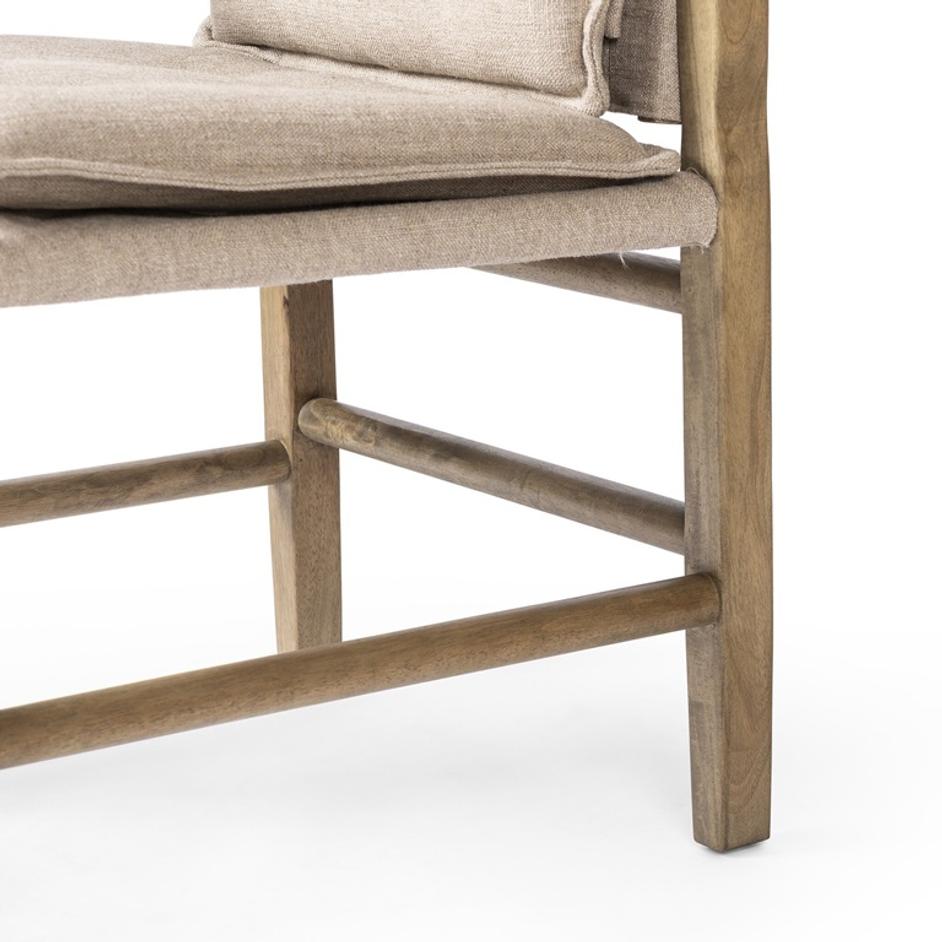 Lenz Dining Armchair In Alcala Taupe by Four Hands