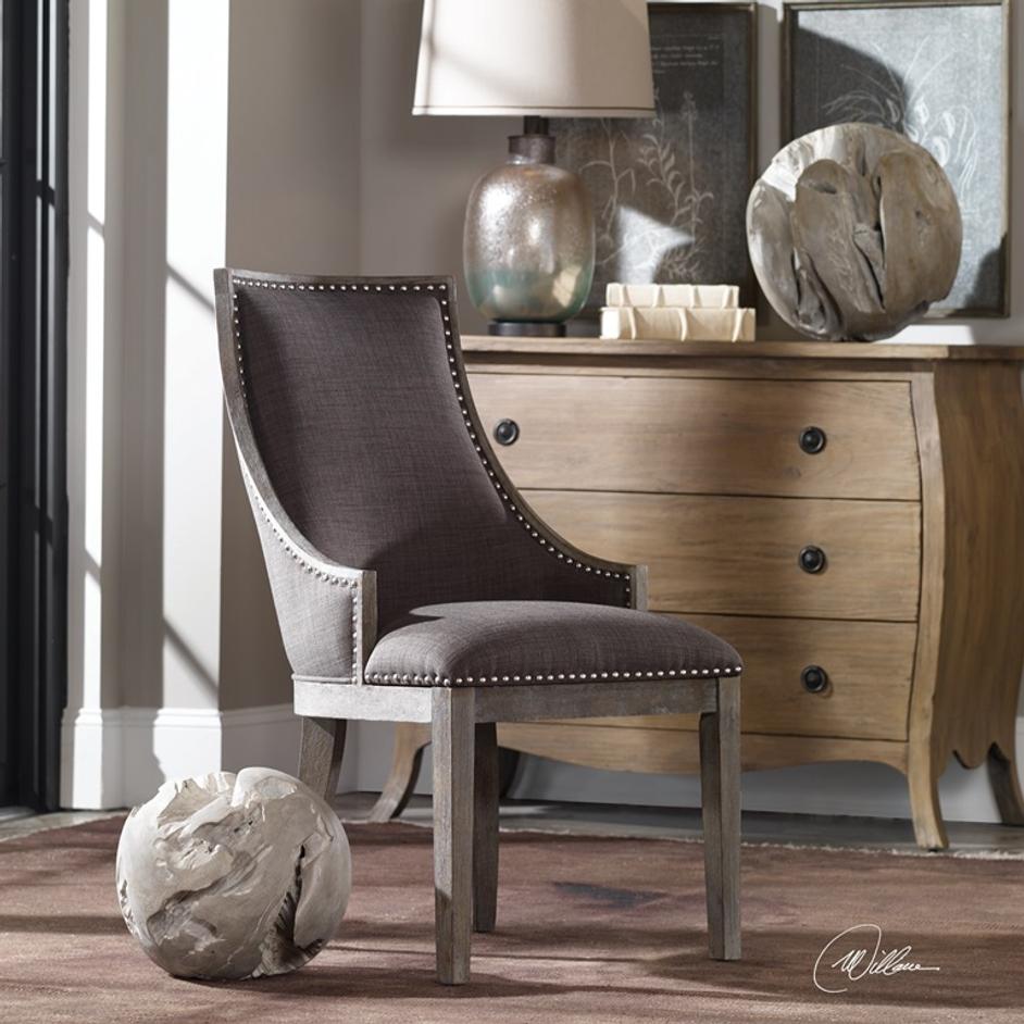 Aidrian Charcoal Gray Accent Chair by Uttermost