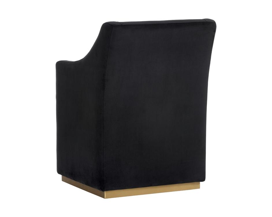 Zane Wheeled Lounge Chair - Abbington Black by Sunpan