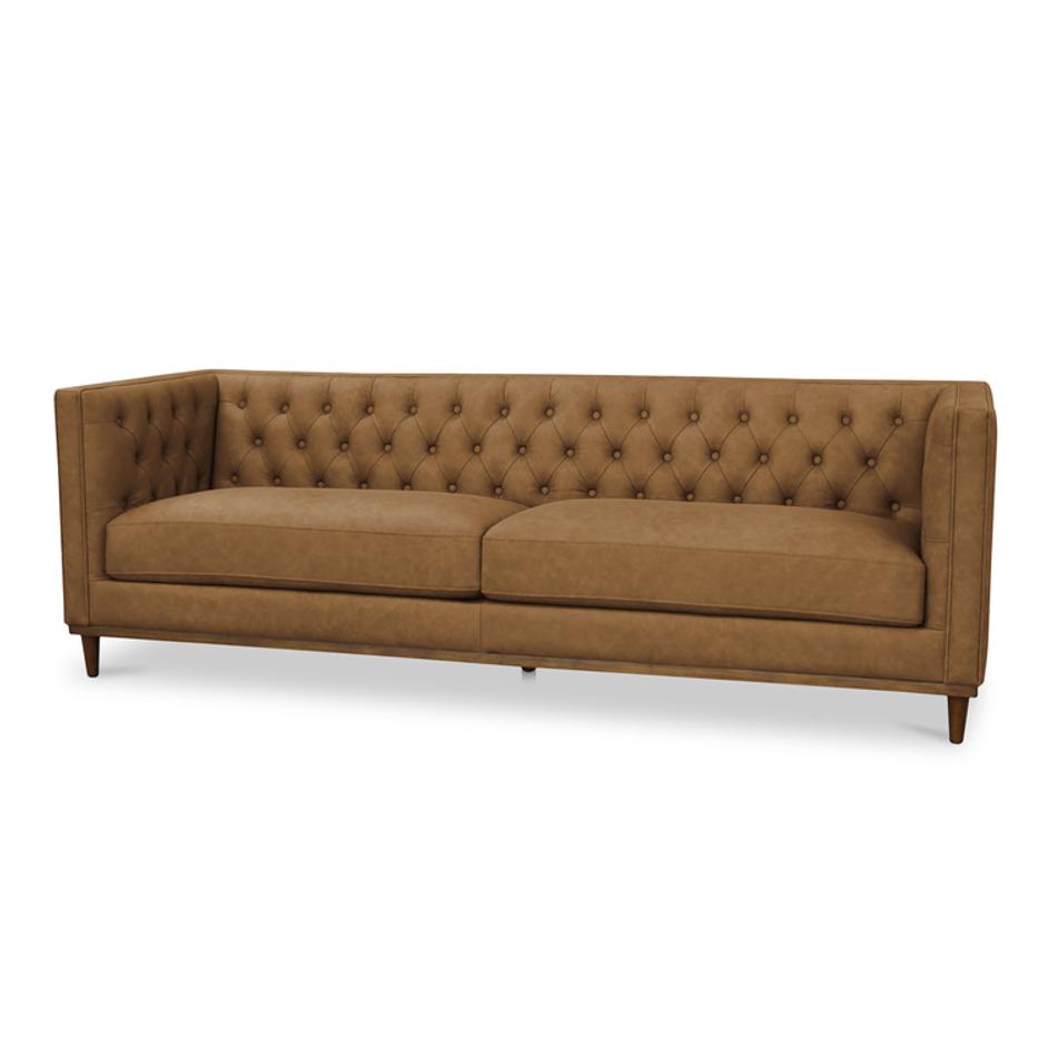 Fielder Sofa Tan Leather by Moes Home