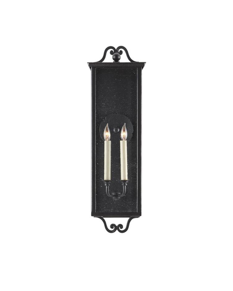 Giatti Medium Outdoor Wall Sconce In Midnight by Currey & Company