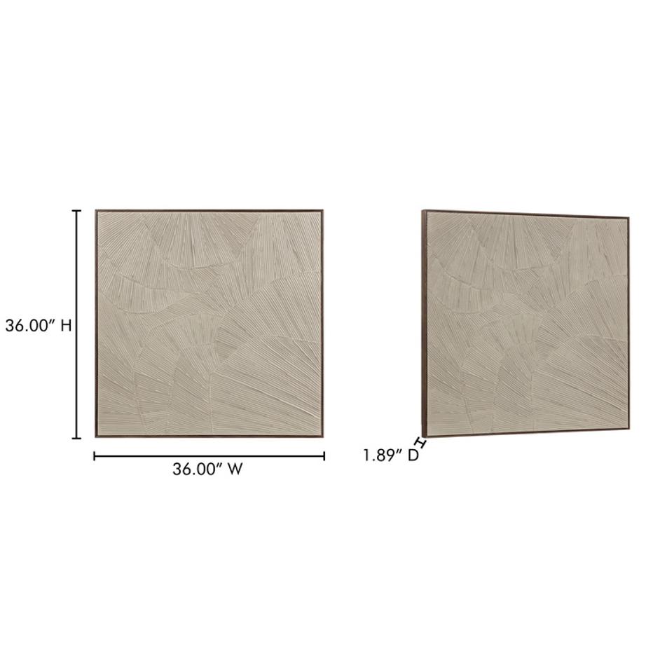 Flutter Framed Painting Cool Beige by Moes Home