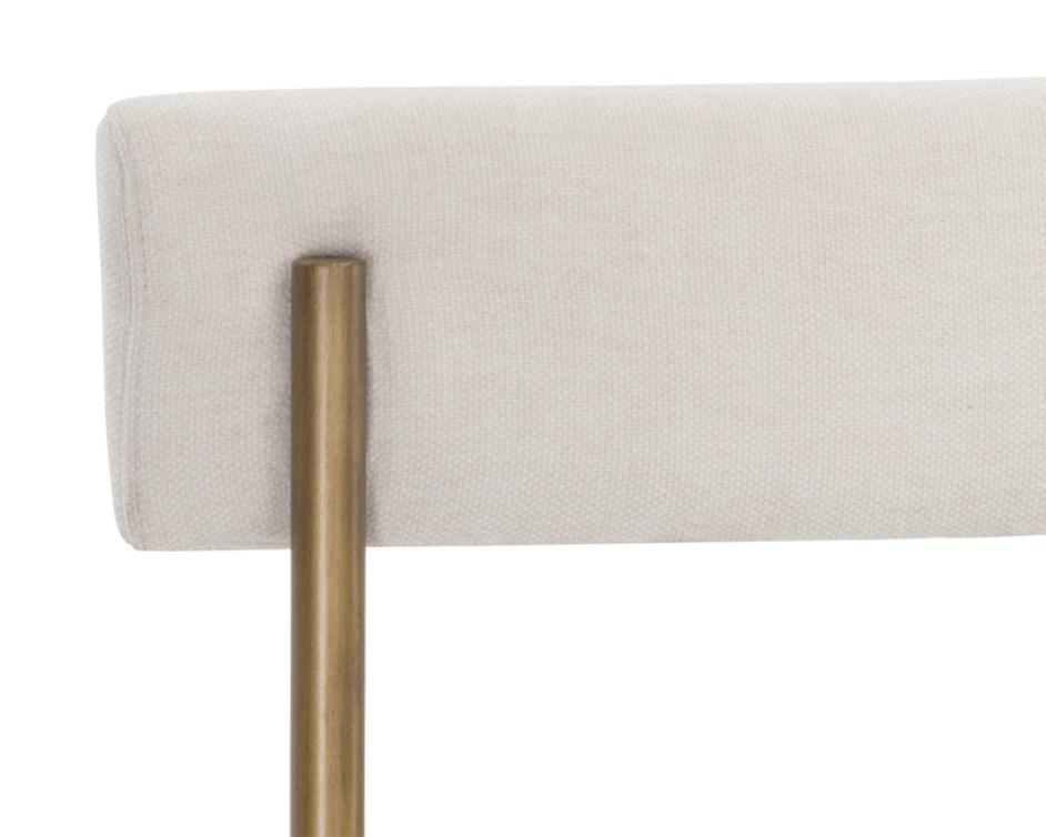 SENECA DINING CHAIR - ANTIQUE BRASS - DANNY IVORY by Sunpan