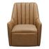 Bowie Swivel Chair Tan Leather by Moes Home