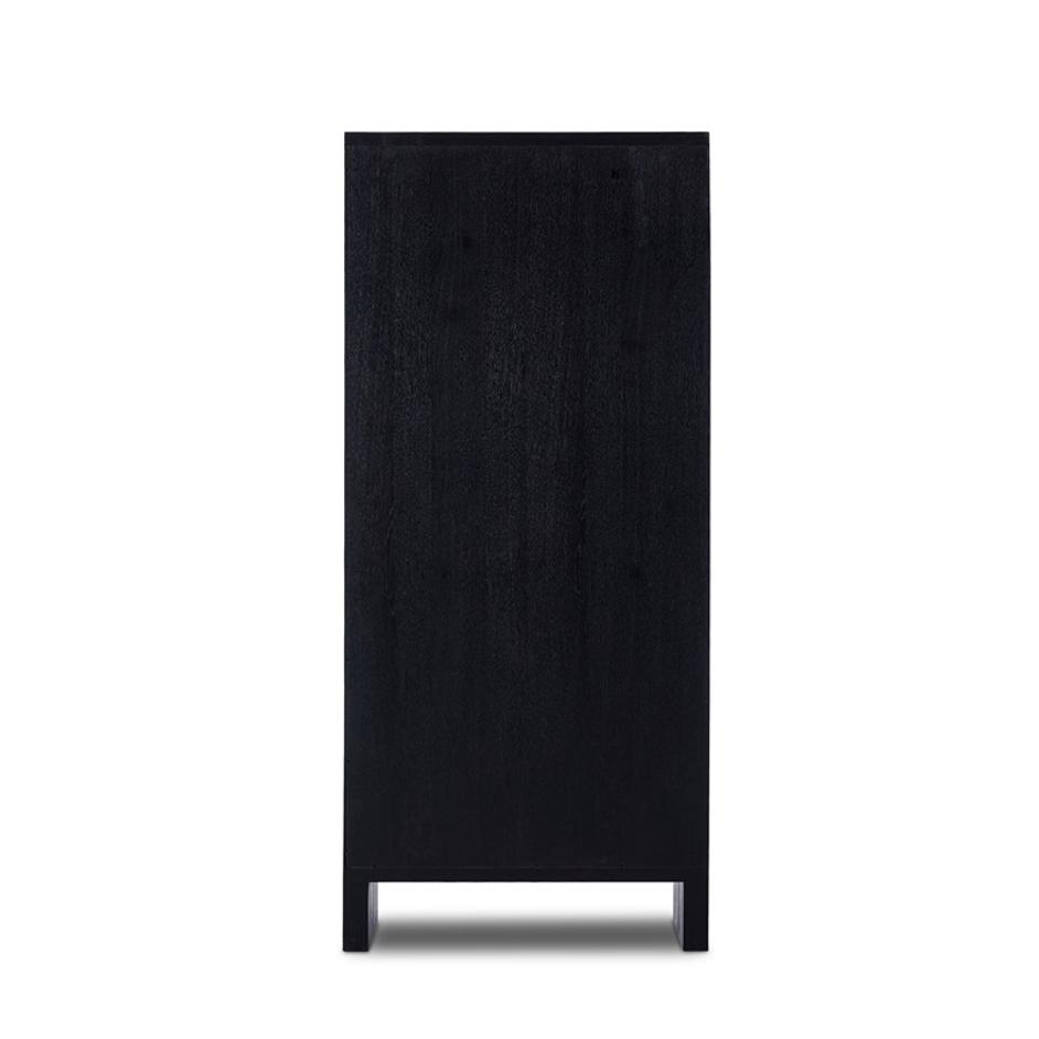 Warby Cabinet In Worn Black Veneer by Four Hands