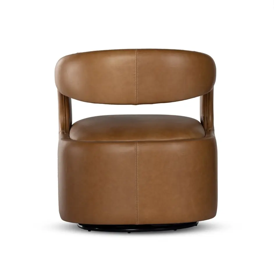 Hawkins Swivel Chair In Sonoma Butterscotch by FOUR HANDS