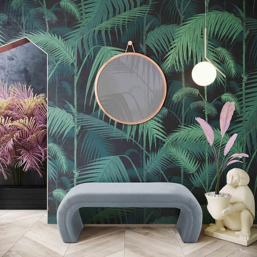 Kenya Sea Blue Velvet Bench by tov furniture