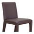 Monte Dining Chair Dark Brown Vegan Leather - Set Of Two by Moes Home