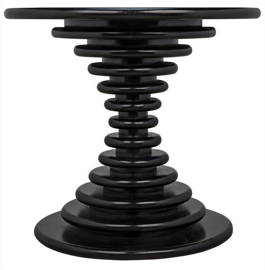 Scheiben Side Table, Hand Rubbed Black by Noir Furniture