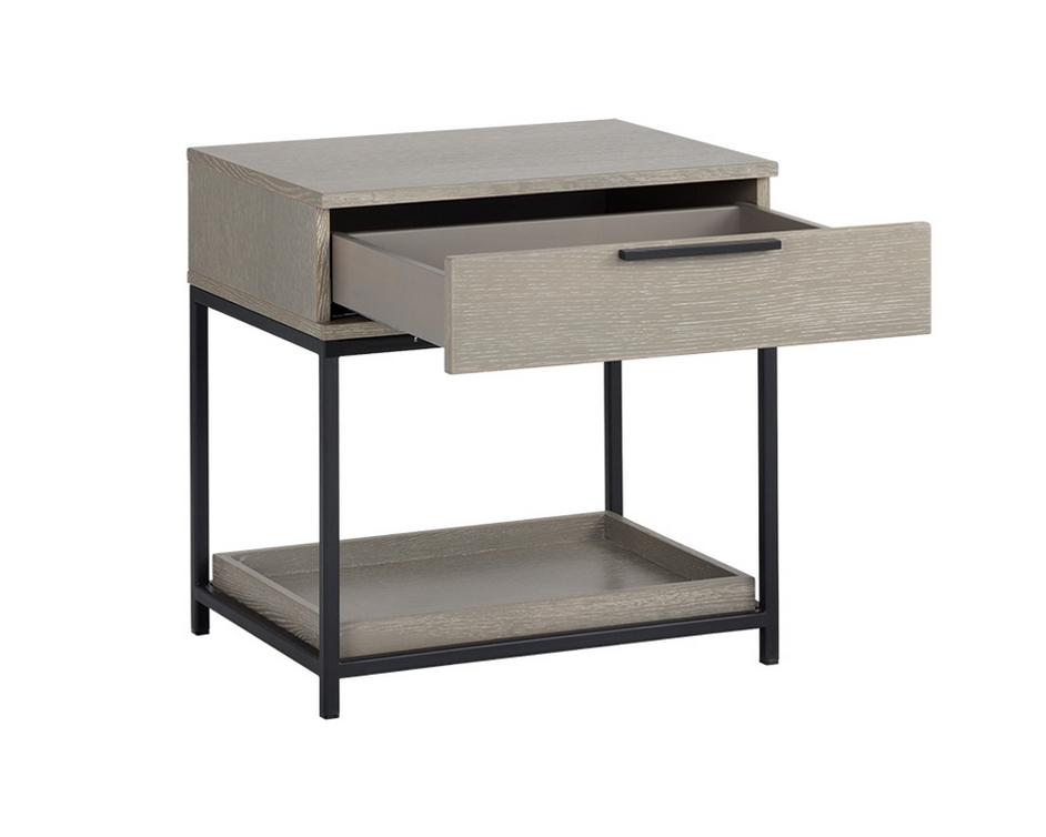 Rebel Nightstand - Black - Taupe by Sunpan