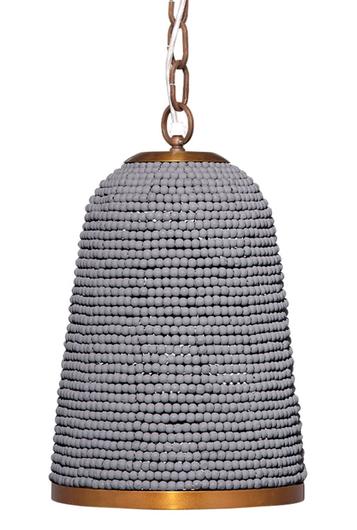 Creekside 1-Light Beaded Pendant, Slate Blue by Jamie Young