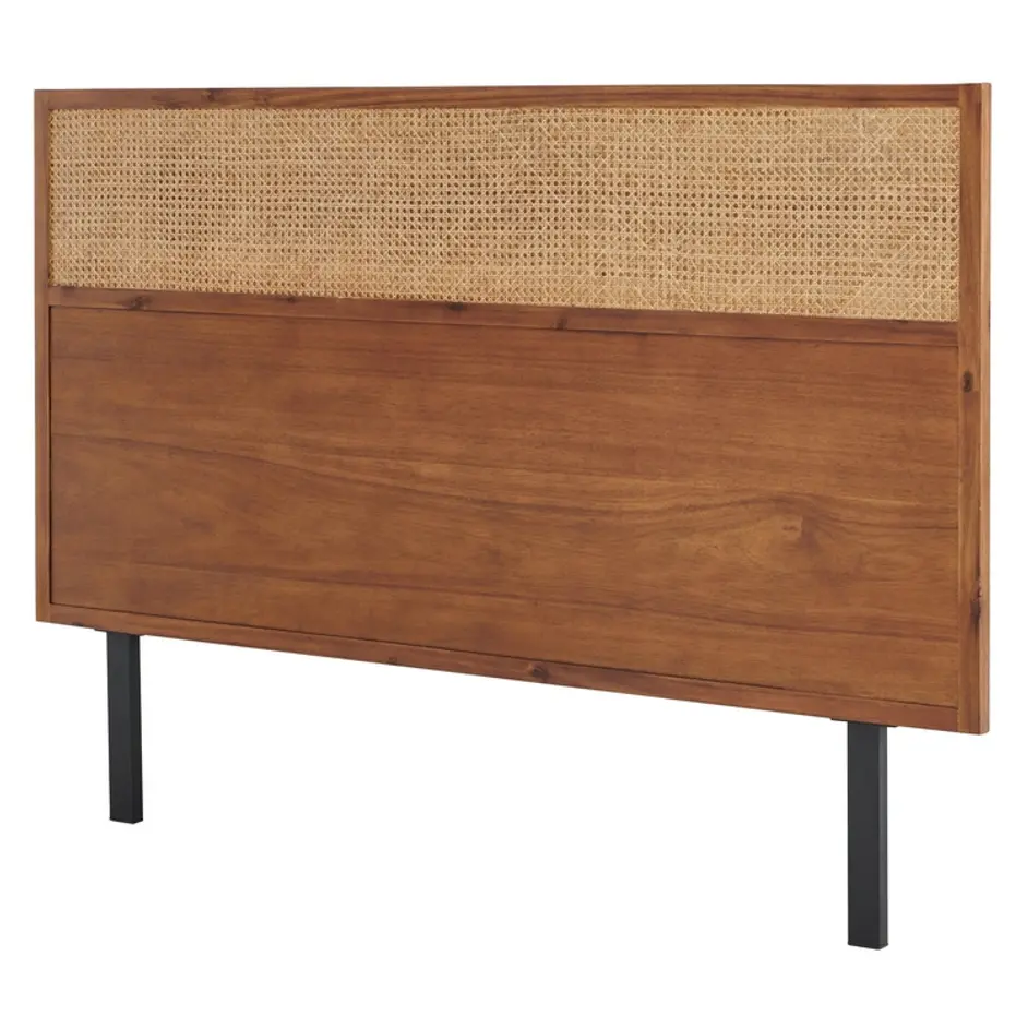 Caine Rattan Queen Headboard In Brown by New Pacific Direct