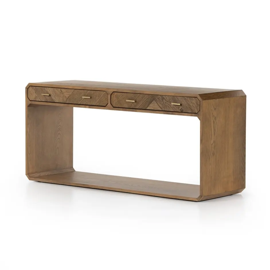 Caspian Console Table - Natural Ash Veneer by Four Hands