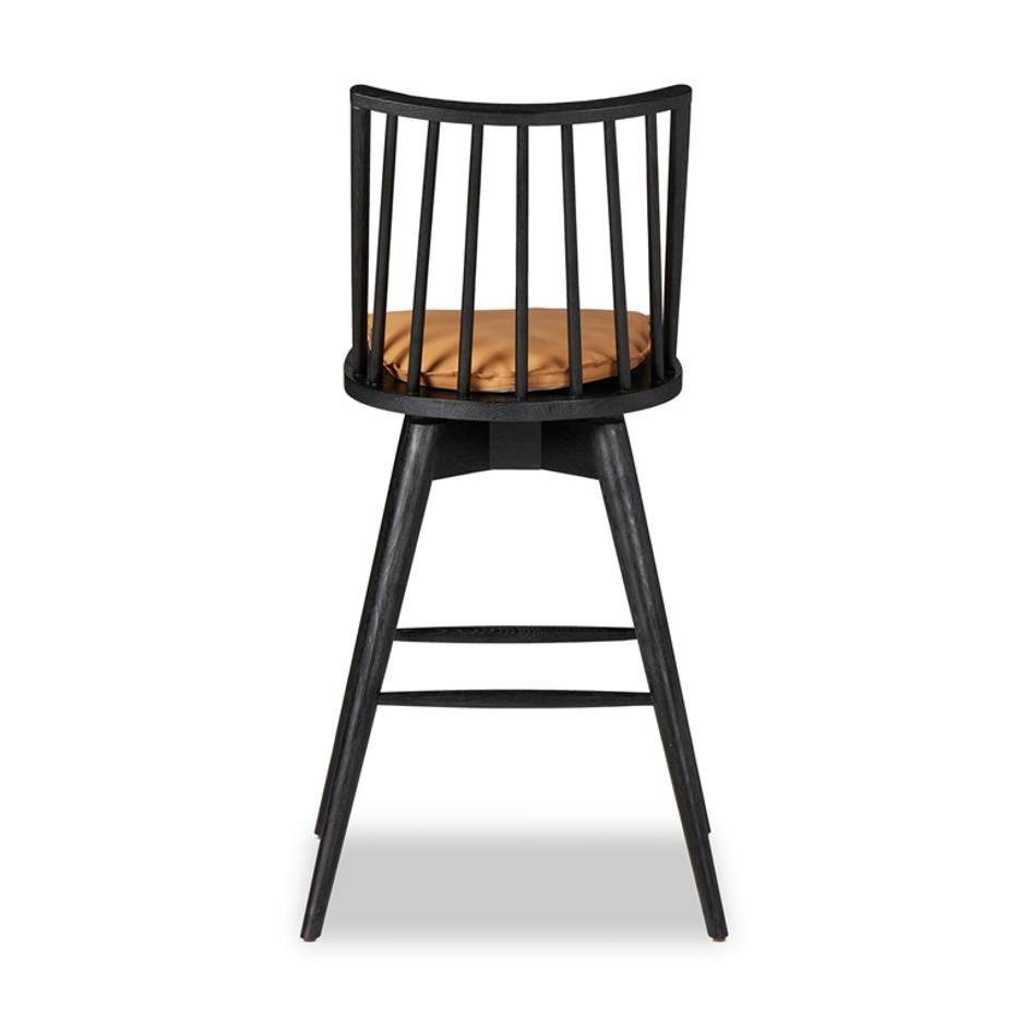 Lewis Swivel Bar + Counter Stool - Whiskey Saddle by Four Hands