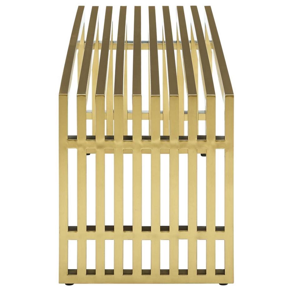 Randolph Medium Stainless Steel Bench In Gold by Modway Furniture