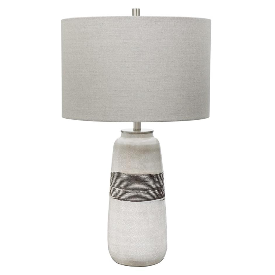 Comanche White Crackle Table Lamp by Uttermost