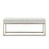 Darius Fabric Bench In Boucle Beige by New Pacific Direct