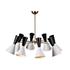 Saphira 8 Light Ceiling Lamp - Black/White by GALLA HOME
