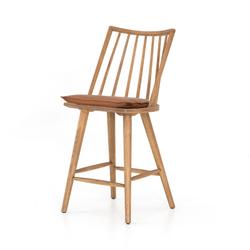 Lewis Windsor Stool W Cushion In Counter by FOUR HANDS